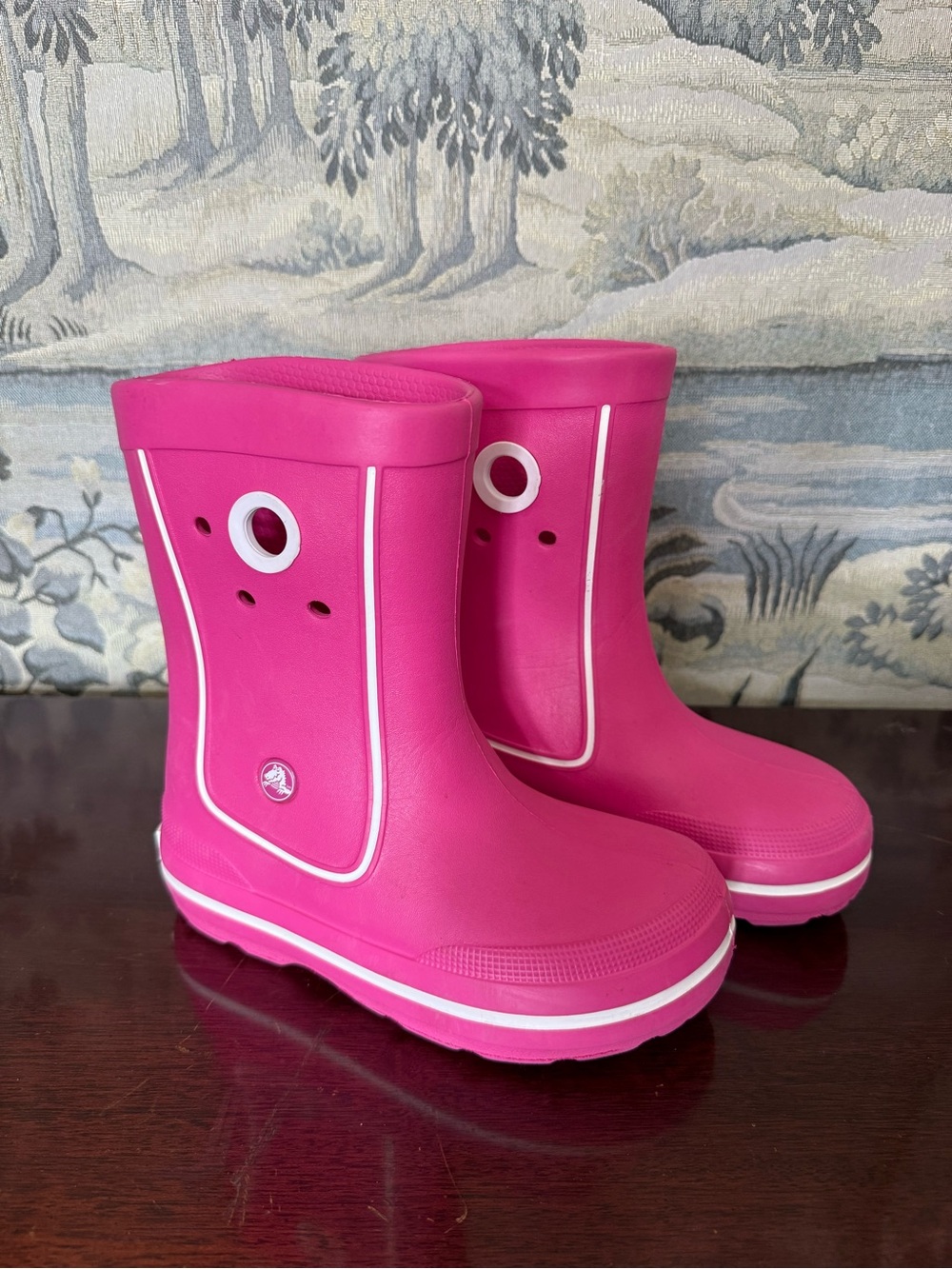 Kids Pink Crocs Rain Boots size 1